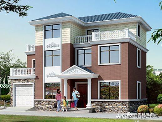 三層別墅設(shè)計(jì)圖，帶車庫主體25萬起，值不值你說了算！