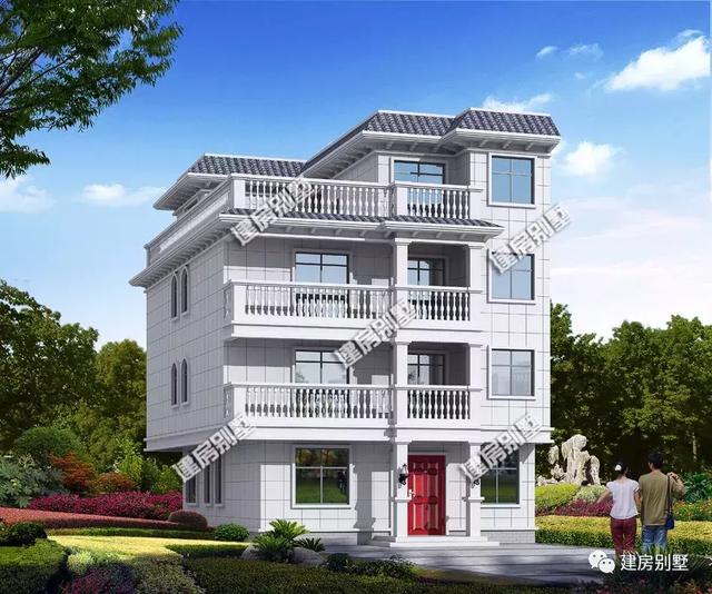 平屋頂+大露臺(tái)農(nóng)村自建房，室外晾曬空間多。