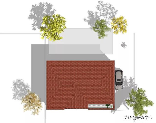 雙層歐式別墅設計圖，自帶車庫和露臺，老少皆宜。