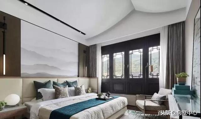 新中式園林別墅設計圖，一間中庭連兩家，兄弟同心父母樂！