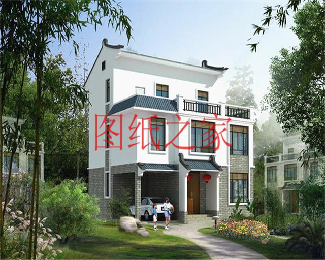 開間只有10米，占地不到100平的三層別墅設計圖，霸氣外漏！