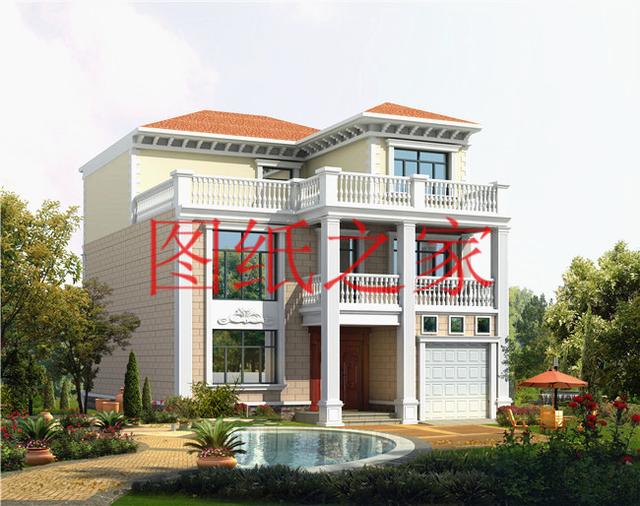 開間只有10米，占地不到100平的三層別墅設計圖，霸氣外漏！