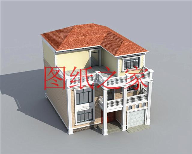 開間只有10米，占地不到100平的三層別墅設計圖，霸氣外漏！