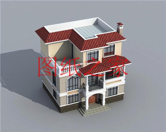 開間只有10米，占地不到100平的三層別墅設計圖，霸氣外漏！