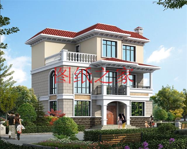 開間只有10米，占地不到100平的三層別墅設計圖，霸氣外漏！