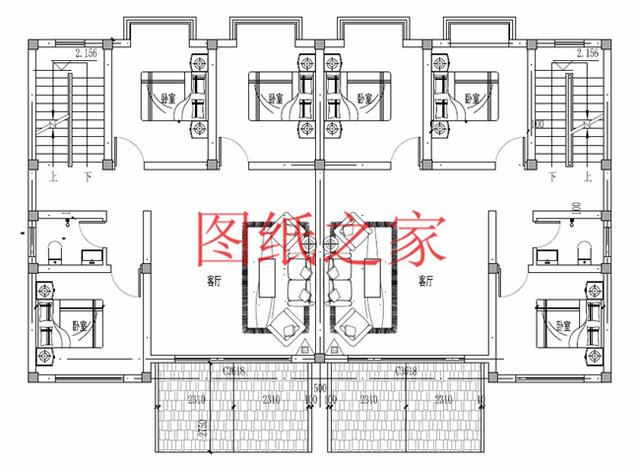 3套兄弟雙拼別墅戶(hù)型平面圖，比獨(dú)棟更美觀大氣！
