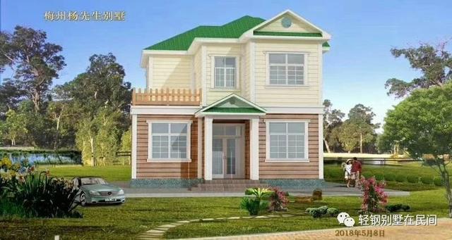 實拍一個月完工輕鋼別墅，建好后外觀好看