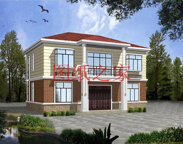 戶型方正的二層別墅圖，占地120平進深9米多，非常符合農(nóng)村需求！