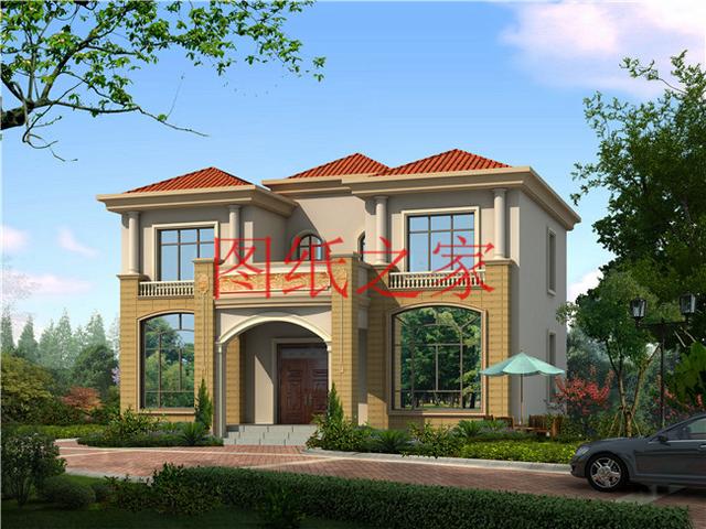 戶型方正的二層別墅圖，占地120平進深9米多，非常符合農(nóng)村需求！