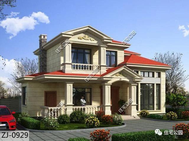 13X8米農(nóng)村二層美式別墅設(shè)計(jì)，自家蓋房選這個(gè)戶型很不錯(cuò)，精美大氣