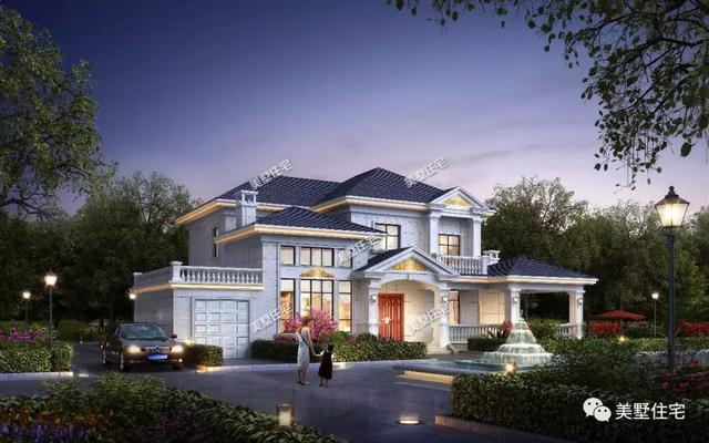 這款別墅設計圖顏值高上檔次，車庫+獨立餐廚，建一棟衣錦還鄉