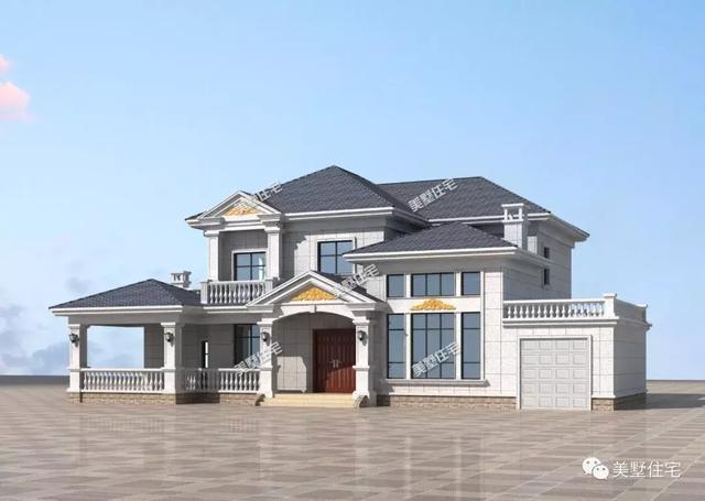 這款別墅設計圖顏值高上檔次，車庫+獨立餐廚，建一棟衣錦還鄉