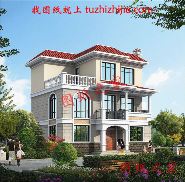 新農村三層樓房設計圖,造價17萬圖片含設計，簡單好看還省錢！