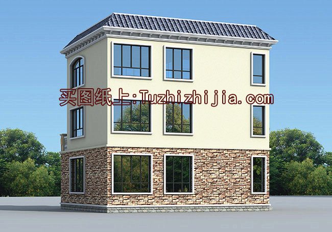 新農村三層樓房設計圖,造價17萬圖片含設計，簡單好看還省錢！