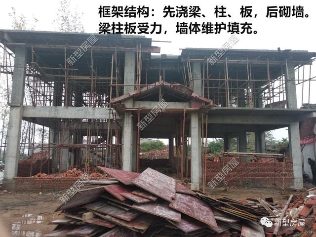 農村自建房，分不清磚混結構和框架結構，建房吃大虧