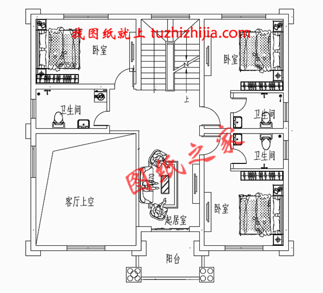 經(jīng)濟型農(nóng)村二層半別墅房屋設(shè)計圖，只要30萬就能建成！