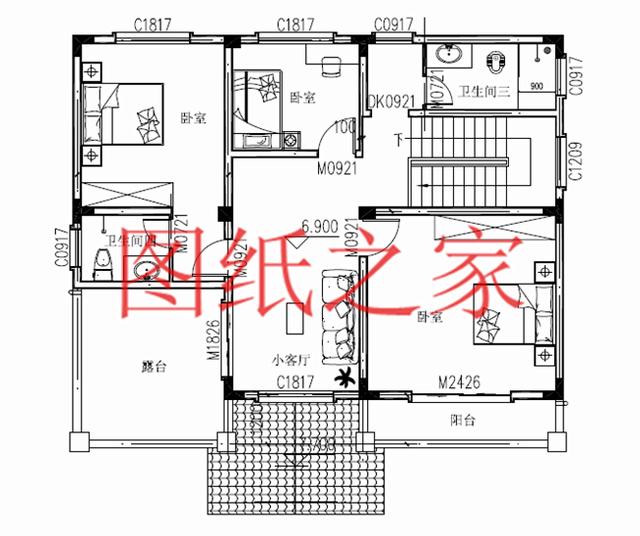 10X12、12X10米兩種尺寸的120平農村三層別墅，造價只要30多萬！