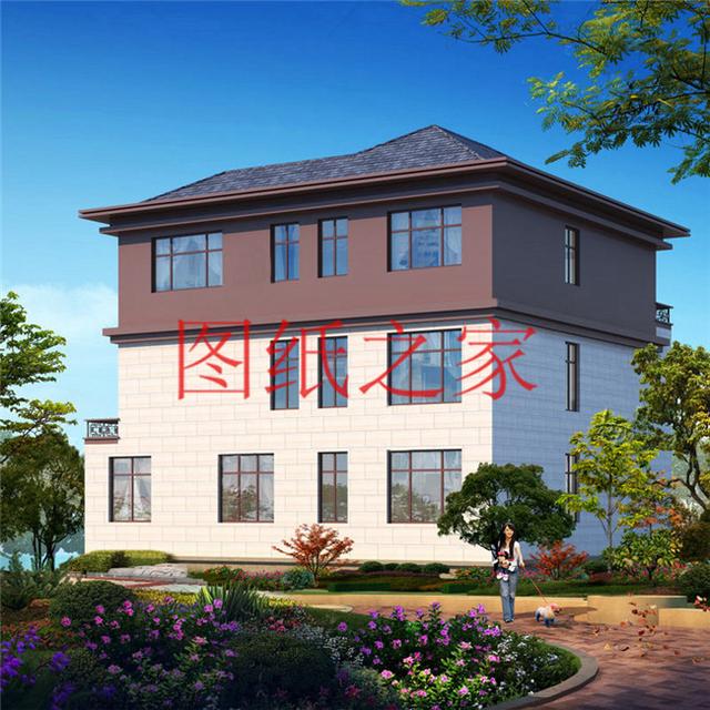 10X12、12X10米兩種尺寸的120平農村三層別墅，造價只要30多萬！