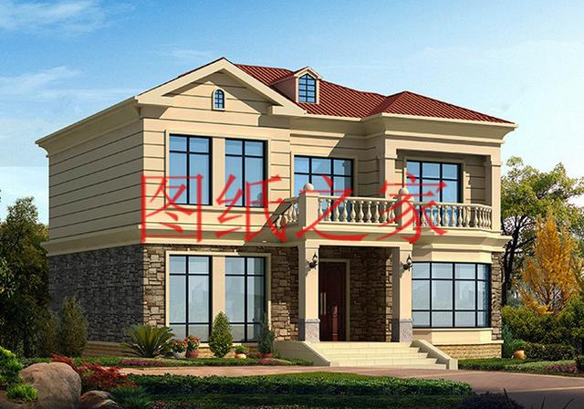 130平12X11米三層別墅，主體造價才40萬，這下里子面子全有了！