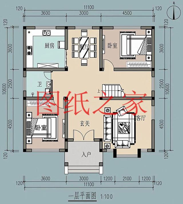 11x11米經(jīng)典二層別墅，精致漂亮、溫馨舒適，25萬(wàn)就能建好！