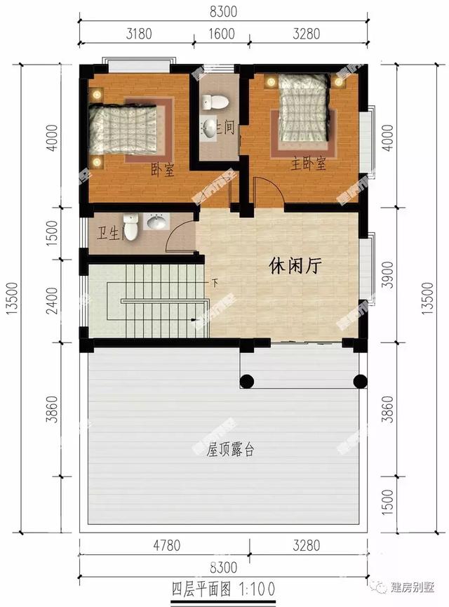 適合三兄弟的三層別墅設計，一家住一層，這樣建房非常實惠