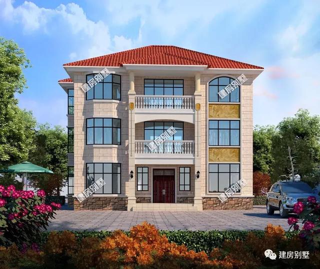 適合三兄弟的三層別墅設計，一家住一層，這樣建房非常實惠