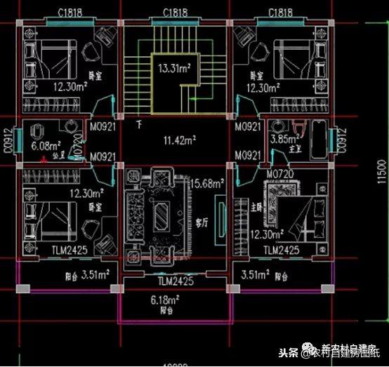 家里人多先別慌，這5款多臥室二層別墅設(shè)計(jì)圖，親戚再多也不怕