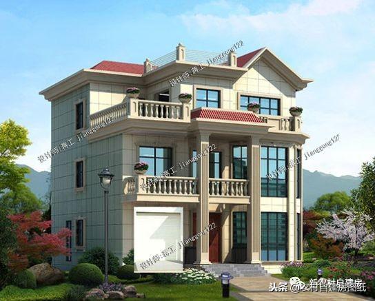 120平宅基也能建三層小洋樓，氣勢(shì)不遜色大別墅，大家看了都羨慕