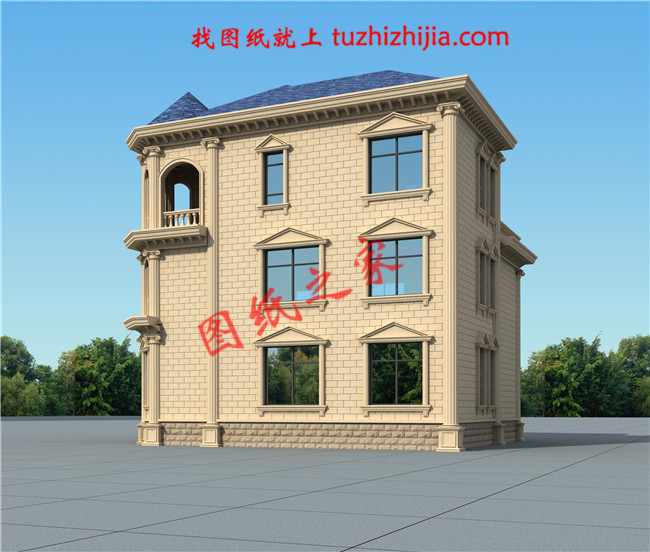 150平米左右歐式三層鄉(xiāng)村別墅設(shè)計(jì)圖,客廳中空