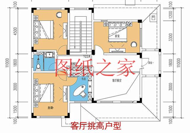 120平米二層別墅，12X10米戶型方正，喜歡就快點回家建房吧！