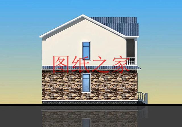 120平米二層別墅，12X10米戶型方正，喜歡就快點回家建房吧！