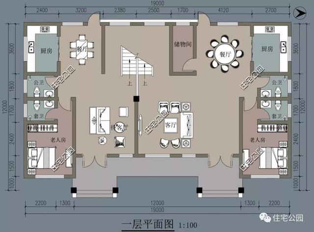 農村兄弟建雙拼別墅，輪流孝敬父母，一家和和美美的！