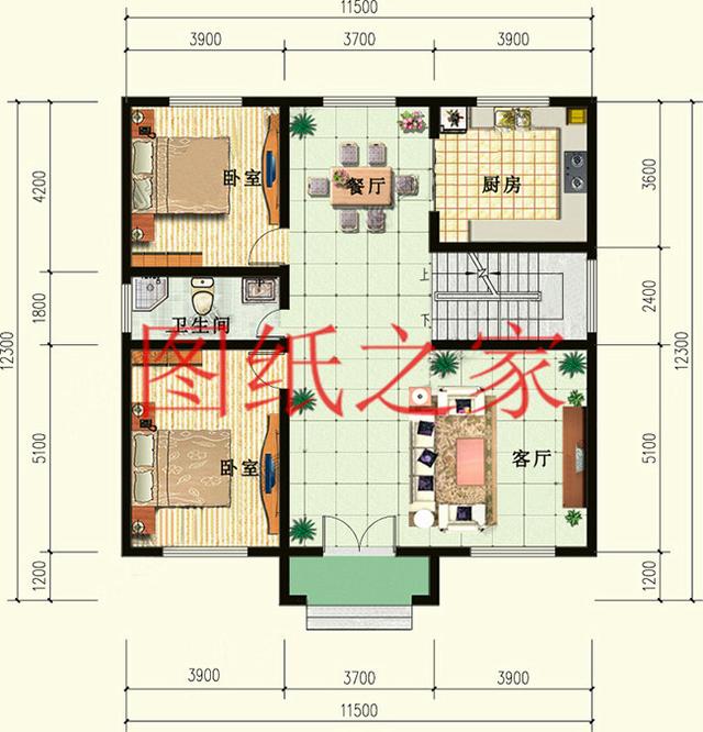 5套開間12米的二層別墅，戶型方正實用，人人都喜歡！