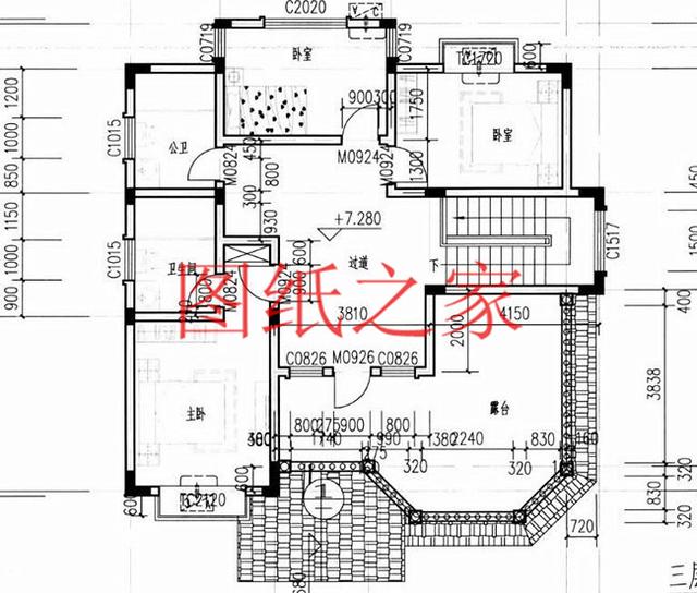 136平米三層別墅，12米X12米方正戶型，一大家子都能住在一起！