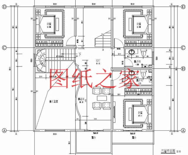 136平米三層別墅，12米X12米方正戶型，一大家子都能住在一起！