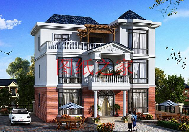 12X10米三層別墅，只要35萬就能建好，實用又有面子！