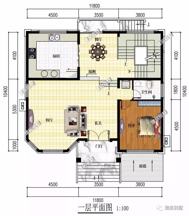 這套別墅設計帶地下室和多邊形采光窗，一輩子建一棟，怎能不建好點？