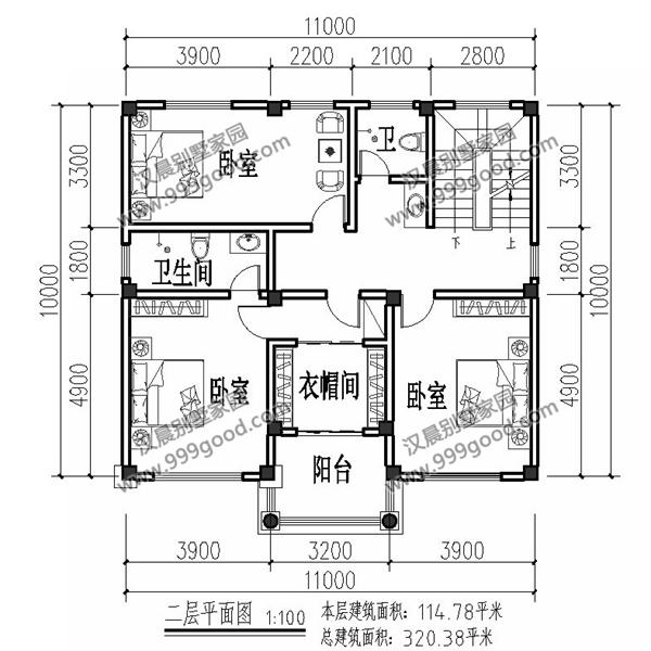 農村11X10米自建房設計圖，見過的朋友都說這是理想的戶型