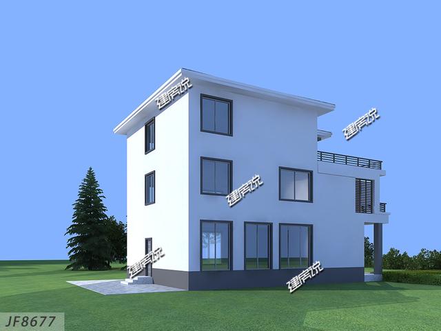 三層新中式農(nóng)村自建別墅，外型簡約莊重大方，很不錯！