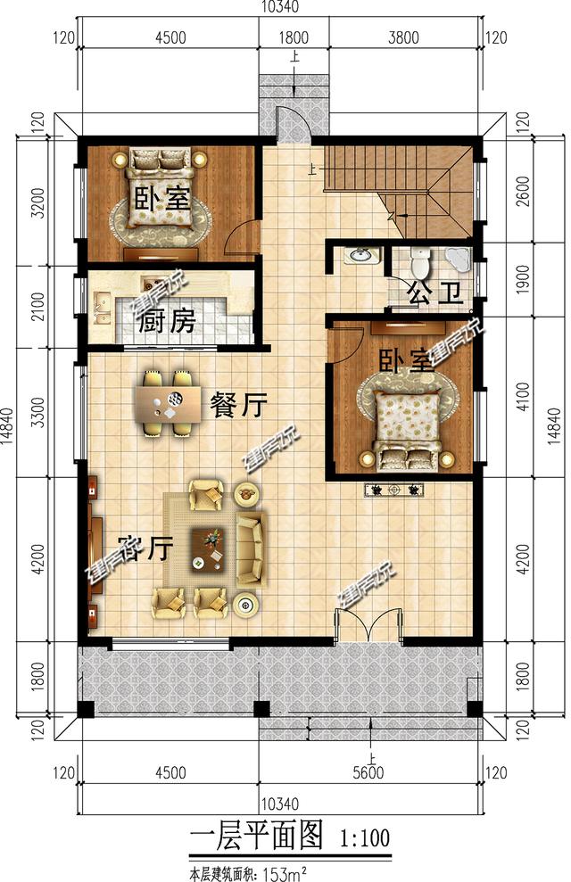 三層新中式農(nóng)村自建別墅，外型簡約莊重大方，很不錯！