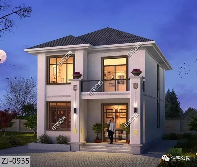 4室2廳的戶型占地不足百平？這套農村窄面寬小別墅給你答案