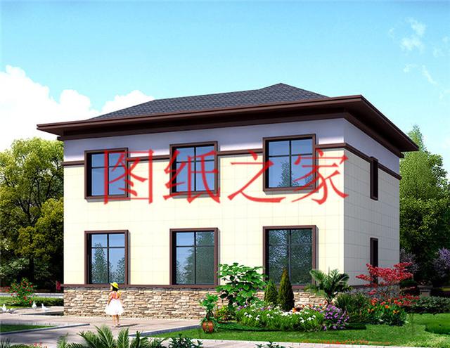 占地130平米左右的農村二層別墅，造價只要25萬，經濟又實惠！