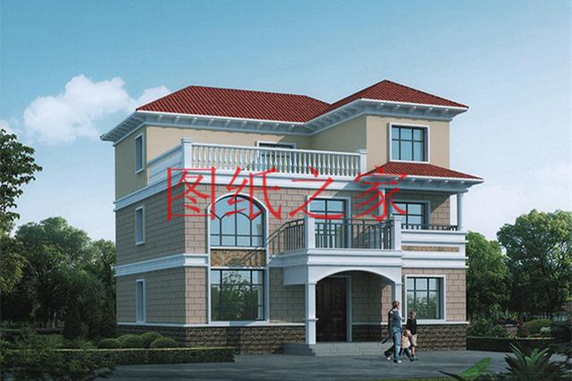 12X12米農村三層別墅，經典大氣又實用，這樣的設計你喜歡嗎？