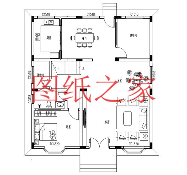120平米的農村三層別墅，造價30萬左右，喜歡就帶回家建房吧！