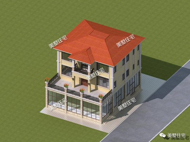 宅基地靠近馬路，不如在一層建個商鋪，不僅能賺錢還漂亮體面