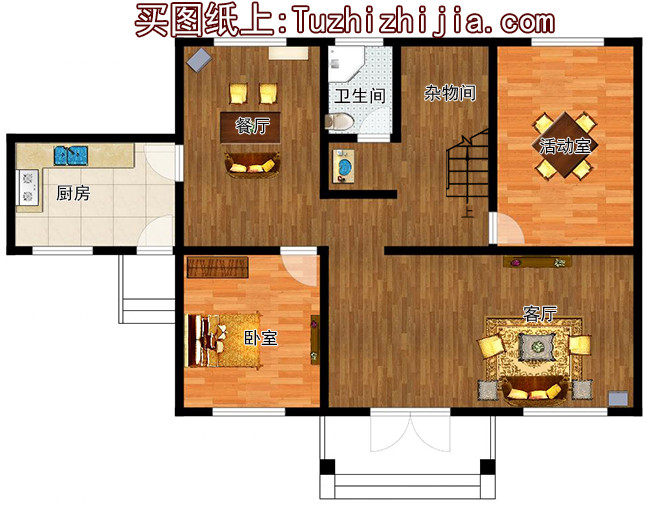 12x10米農村建房圖紙，120平二層小洋樓設計圖