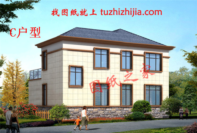 12x10米農村建房圖紙，120平二層小洋樓設計圖