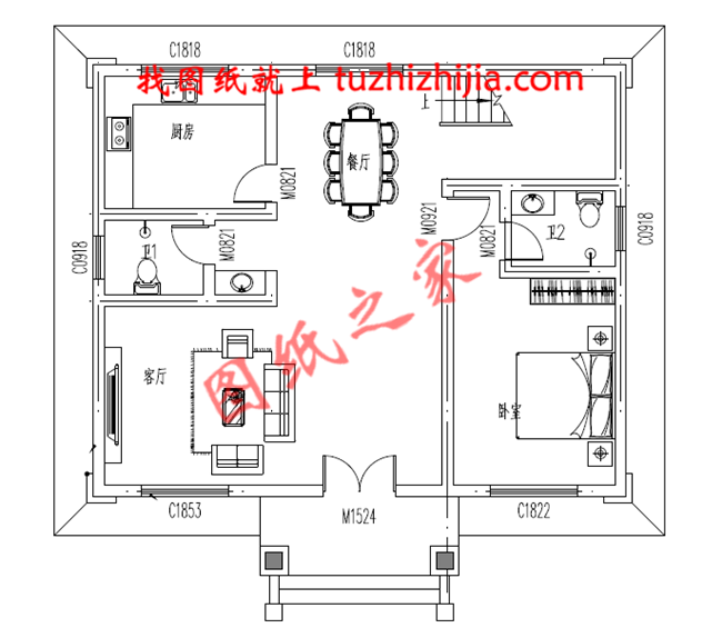 12x10米農村建房圖紙，120平二層小洋樓設計圖