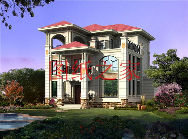 現代風三層別墅設計圖，13X14米、14X13米的戶型非常接地氣！