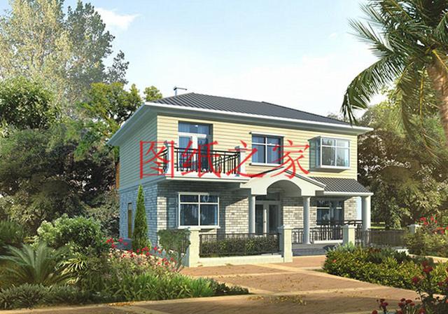 4套100平米左右的二層別墅，美觀大氣、方正實用，大家都喜歡！